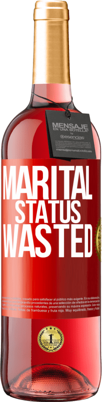 29,95 € 免费送货 | 桃红葡萄酒 ROSÉ版 婚姻状况：浪费 红色标签. 可自定义的标签 青年酒 收成 2023 Tempranillo