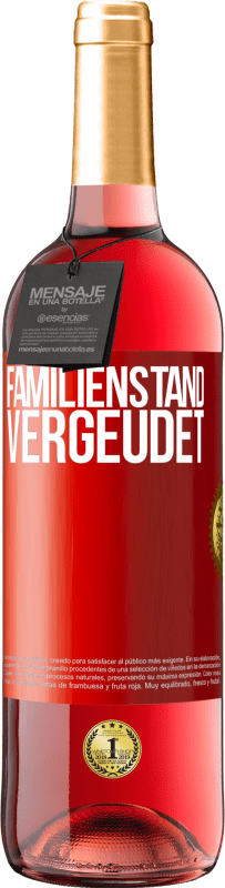 29,95 € Kostenloser Versand | Roséwein ROSÉ Ausgabe Familienstand: vergeudet Rote Markierung. Anpassbares Etikett Junger Wein Ernte 2023 Tempranillo