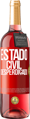 29,95 € Envio grátis | Vinho rosé Edição ROSÉ Estado civil: desperdiçado Etiqueta Vermelha. Etiqueta personalizável Vinho jovem Colheita 2023 Tempranillo