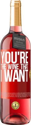 29,95 € Spedizione Gratuita | Vino rosato Edizione ROSÉ You're the wine that I want Etichetta Rossa. Etichetta personalizzabile Vino giovane Raccogliere 2024 Tempranillo