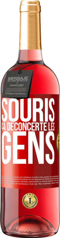29,95 € Envoi gratuit | Vin rosé Édition ROSÉ Souris, ça déconcerte les gens Étiquette Rouge. Étiquette personnalisable Vin jeune Récolte 2023 Tempranillo