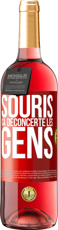 29,95 € Envoi gratuit | Vin rosé Édition ROSÉ Souris, ça déconcerte les gens Étiquette Rouge. Étiquette personnalisable Vin jeune Récolte 2024 Tempranillo