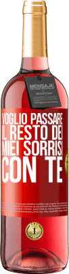 29,95 € Spedizione Gratuita | Vino rosato Edizione ROSÉ Voglio passare il resto dei miei sorrisi con te Etichetta Rossa. Etichetta personalizzabile Vino giovane Raccogliere 2023 Tempranillo