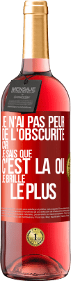 29,95 € Envoi gratuit | Vin rosé Édition ROSÉ Je n'ai pas peur de l'obscurité car je sais que c'est là où je brille le plus Étiquette Rouge. Étiquette personnalisable Vin jeune Récolte 2023 Tempranillo