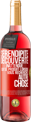 29,95 € Envoi gratuit | Vin rosé Édition ROSÉ Sérendipité. Découverte inattendue qui se produit lorsque vous recherchez autre chose Étiquette Rouge. Étiquette personnalisable Vin jeune Récolte 2023 Tempranillo