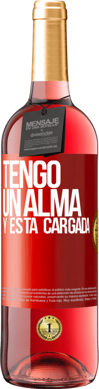 29,95 € Free Shipping | Rosé Wine ROSÉ Edition Tengo un alma y está cargada Red Label. Customizable label Young wine Harvest 2023 Tempranillo