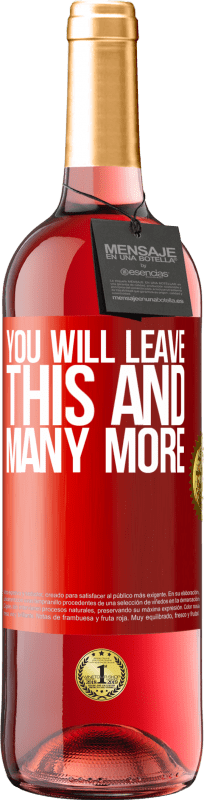 29,95 € 送料無料 | ロゼワイン ROSÉエディション あなたはこれを残します 赤いタグ. カスタマイズ可能なラベル 若いワイン 収穫 2023 Tempranillo
