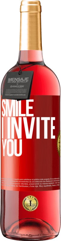 29,95 € Free Shipping | Rosé Wine ROSÉ Edition Smile I invite you Red Label. Customizable label Young wine Harvest 2023 Tempranillo