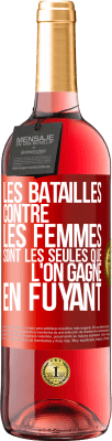 29,95 € Envoi gratuit | Vin rosé Édition ROSÉ Les batailles contre les femmes sont les seules que l'on gagne en fuyant Étiquette Rouge. Étiquette personnalisable Vin jeune Récolte 2024 Tempranillo