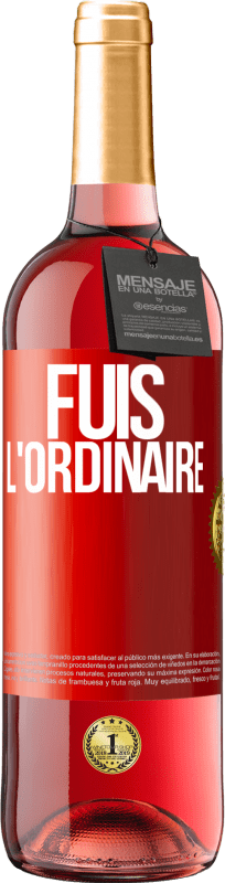 29,95 € Envoi gratuit | Vin rosé Édition ROSÉ Fuis l'ordinaire Étiquette Rouge. Étiquette personnalisable Vin jeune Récolte 2024 Tempranillo