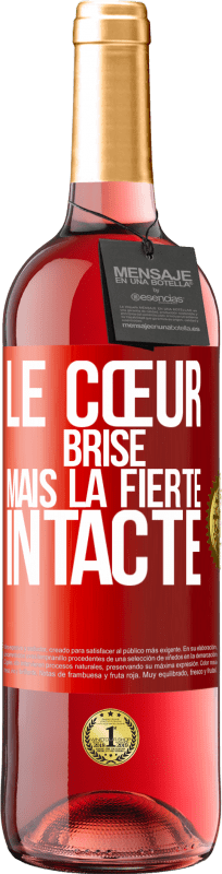 29,95 € Envoi gratuit | Vin rosé Édition ROSÉ Le cœur brisé. Mais la fierté intacte Étiquette Rouge. Étiquette personnalisable Vin jeune Récolte 2024 Tempranillo