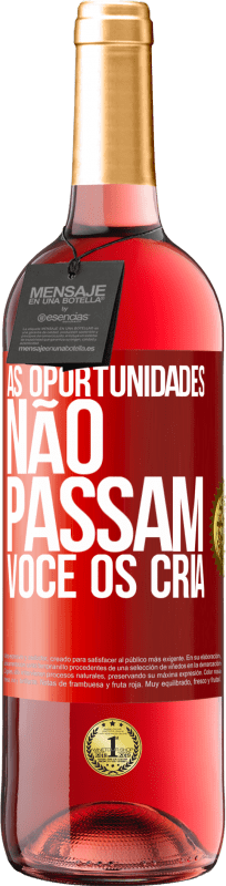 29,95 € Envio grátis | Vinho rosé Edição ROSÉ As oportunidades não passam. Você os cria Etiqueta Vermelha. Etiqueta personalizável Vinho jovem Colheita 2025 Tempranillo