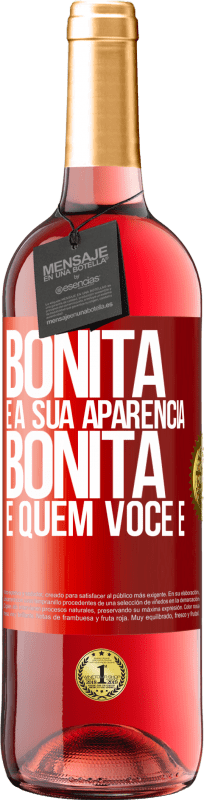 29,95 € Envio grátis | Vinho rosé Edição ROSÉ Bonita é a sua aparência, bonita é quem você é Etiqueta Vermelha. Etiqueta personalizável Vinho jovem Colheita 2024 Tempranillo