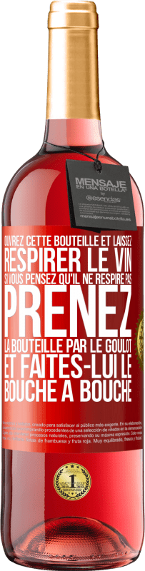 29,95 € Envoi gratuit | Vin rosé Édition ROSÉ Ouvrez cette bouteille et laissez respirer le vin. Si vous pensez qu'il ne respire pas prenez la bouteille par le goulot et fait Étiquette Rouge. Étiquette personnalisable Vin jeune Récolte 2024 Tempranillo