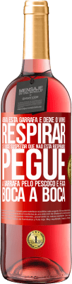 29,95 € Envio grátis | Vinho rosé Edição ROSÉ Abra esta garrafa e deixe o vinho respirar. Se você suspeitar que não está respirando, pegue a garrafa pelo pescoço e faça Etiqueta Vermelha. Etiqueta personalizável Vinho jovem Colheita 2025 Tempranillo
