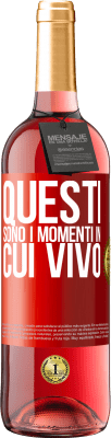29,95 € Spedizione Gratuita | Vino rosato Edizione ROSÉ Questi sono i momenti in cui vivo Etichetta Rossa. Etichetta personalizzabile Vino giovane Raccogliere 2025 Tempranillo
