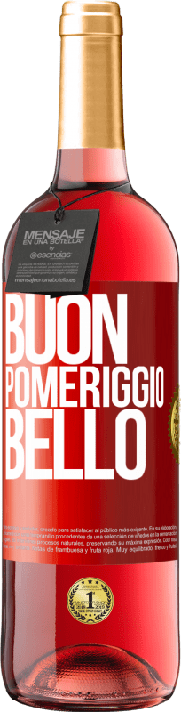 29,95 € Spedizione Gratuita | Vino rosato Edizione ROSÉ Buon pomeriggio, bello Etichetta Rossa. Etichetta personalizzabile Vino giovane Raccogliere 2024 Tempranillo