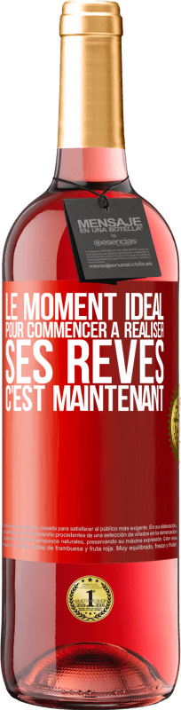 29,95 € Envoi gratuit | Vin rosé Édition ROSÉ Le moment idéal pour commencer à réaliser ses rêves c'est maintenant Étiquette Rouge. Étiquette personnalisable Vin jeune Récolte 2024 Tempranillo