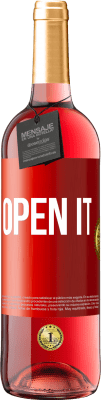 29,95 € Free Shipping | Rosé Wine ROSÉ Edition Open it Red Label. Customizable label Young wine Harvest 2025 Tempranillo