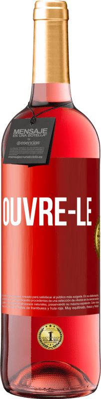 29,95 € Envoi gratuit | Vin rosé Édition ROSÉ Ouvre-le Étiquette Rouge. Étiquette personnalisable Vin jeune Récolte 2024 Tempranillo