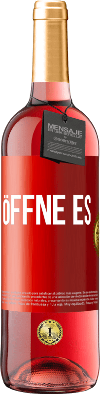 29,95 € Kostenloser Versand | Roséwein ROSÉ Ausgabe Öffne es Rote Markierung. Anpassbares Etikett Junger Wein Ernte 2023 Tempranillo
