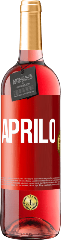 29,95 € Spedizione Gratuita | Vino rosato Edizione ROSÉ Aprilo Etichetta Rossa. Etichetta personalizzabile Vino giovane Raccogliere 2023 Tempranillo