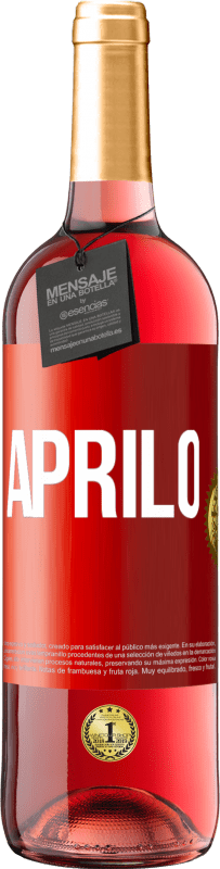 29,95 € Spedizione Gratuita | Vino rosato Edizione ROSÉ Aprilo Etichetta Rossa. Etichetta personalizzabile Vino giovane Raccogliere 2025 Tempranillo