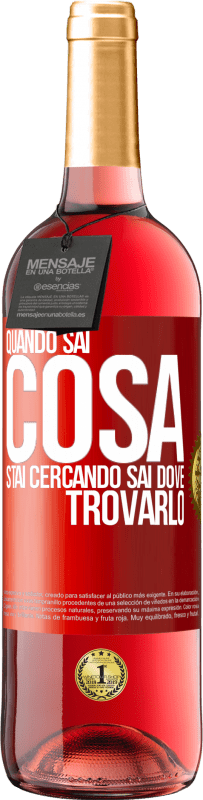 29,95 € Spedizione Gratuita | Vino rosato Edizione ROSÉ Quando sai cosa stai cercando, sai dove trovarlo Etichetta Rossa. Etichetta personalizzabile Vino giovane Raccogliere 2023 Tempranillo