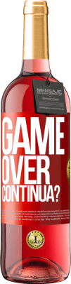 29,95 € Spedizione Gratuita | Vino rosato Edizione ROSÉ GAME OVER. Continua? Etichetta Rossa. Etichetta personalizzabile Vino giovane Raccogliere 2024 Tempranillo