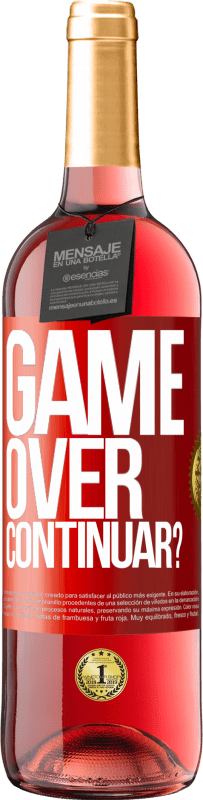 29,95 € Envio grátis | Vinho rosé Edição ROSÉ GAME OVER. Continuar? Etiqueta Vermelha. Etiqueta personalizável Vinho jovem Colheita 2023 Tempranillo