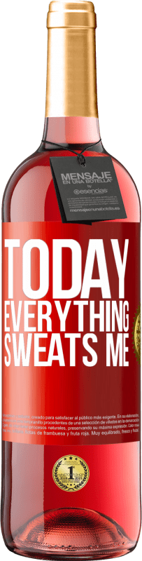 29,95 € Free Shipping | Rosé Wine ROSÉ Edition Today everything sweats me Red Label. Customizable label Young wine Harvest 2023 Tempranillo