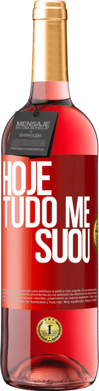 29,95 € Envio grátis | Vinho rosé Edição ROSÉ Hoje tudo me suou Etiqueta Vermelha. Etiqueta personalizável Vinho jovem Colheita 2023 Tempranillo