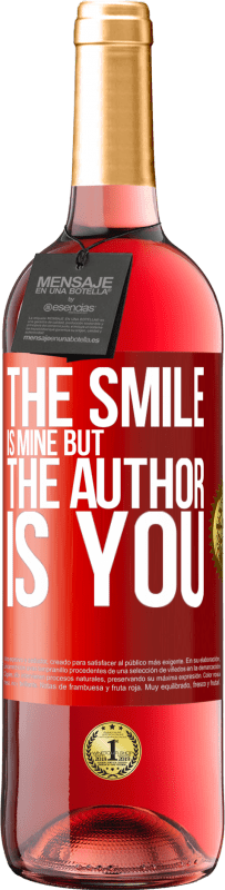 29,95 € 送料無料 | ロゼワイン ROSÉエディション 笑顔は私のものですが、作者はあなたです 赤いタグ. カスタマイズ可能なラベル 若いワイン 収穫 2023 Tempranillo
