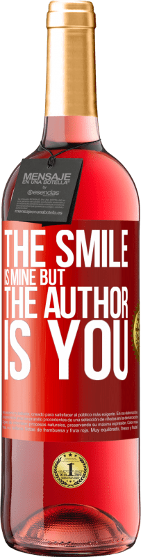 29,95 € Free Shipping | Rosé Wine ROSÉ Edition The smile is mine, but the author is you Red Label. Customizable label Young wine Harvest 2023 Tempranillo