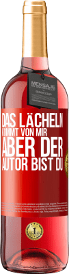 29,95 € Kostenloser Versand | Roséwein ROSÉ Ausgabe Das Lächeln kommt von mir, aber der Autor bist du Rote Markierung. Anpassbares Etikett Junger Wein Ernte 2023 Tempranillo