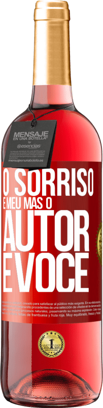 29,95 € Envio grátis | Vinho rosé Edição ROSÉ O sorriso é meu, mas o autor é você Etiqueta Vermelha. Etiqueta personalizável Vinho jovem Colheita 2023 Tempranillo