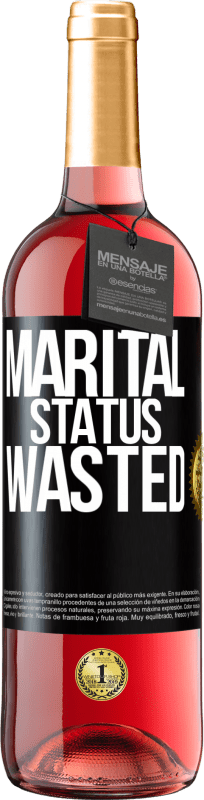 29,95 € Free Shipping | Rosé Wine ROSÉ Edition Marital status: wasted Black Label. Customizable label Young wine Harvest 2024 Tempranillo