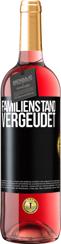 29,95 € Kostenloser Versand | Roséwein ROSÉ Ausgabe Familienstand: vergeudet Schwarzes Etikett. Anpassbares Etikett Junger Wein Ernte 2023 Tempranillo