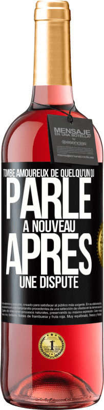 29,95 € Envoi gratuit | Vin rosé Édition ROSÉ Tombe amoureux de quelqu'un qui parle à nouveau après une dispute Étiquette Noire. Étiquette personnalisable Vin jeune Récolte 2024 Tempranillo