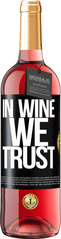 29,95 € 免费送货 | 桃红葡萄酒 ROSÉ版 in wine we trust 黑标. 可自定义的标签 青年酒 收成 2023 Tempranillo