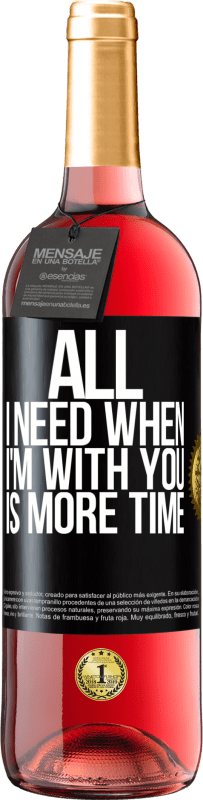 29,95 € Free Shipping | Rosé Wine ROSÉ Edition All I need when I'm with you is more time Black Label. Customizable label Young wine Harvest 2024 Tempranillo