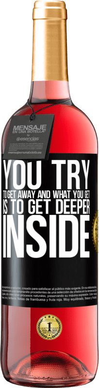 29,95 € 免费送货 | 桃红葡萄酒 ROSÉ版 你试图逃脱，而你获得的却是进入更深的内在 黑标. 可自定义的标签 青年酒 收成 2025 Tempranillo