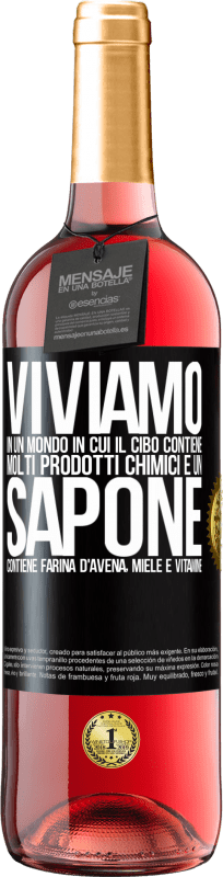 29,95 € Spedizione Gratuita | Vino rosato Edizione ROSÉ Viviamo in un mondo in cui il cibo contiene molti prodotti chimici e un sapone contiene farina d'avena, miele e vitamine Etichetta Nera. Etichetta personalizzabile Vino giovane Raccogliere 2024 Tempranillo