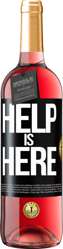 29,95 € 免费送货 | 桃红葡萄酒 ROSÉ版 Help is Here 黑标. 可自定义的标签 青年酒 收成 2025 Tempranillo
