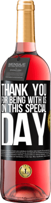 29,95 € 免费送货 | 桃红葡萄酒 ROSÉ版 感谢您在这个特殊的日子与我们在一起 黑标. 可自定义的标签 青年酒 收成 2025 Tempranillo