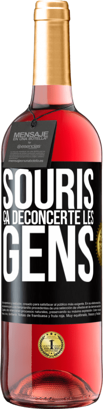 29,95 € Envoi gratuit | Vin rosé Édition ROSÉ Souris, ça déconcerte les gens Étiquette Noire. Étiquette personnalisable Vin jeune Récolte 2024 Tempranillo