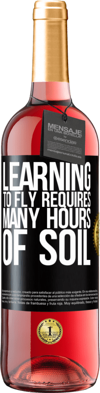 29,95 € 免费送货 | 桃红葡萄酒 ROSÉ版 学习飞行需要很多小时的时间 黑标. 可自定义的标签 青年酒 收成 2023 Tempranillo