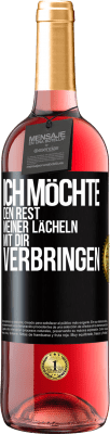 29,95 € Kostenloser Versand | Roséwein ROSÉ Ausgabe Ich möchte den Rest meiner Lächeln mit dir verbringen Schwarzes Etikett. Anpassbares Etikett Junger Wein Ernte 2023 Tempranillo