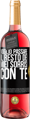 29,95 € Spedizione Gratuita | Vino rosato Edizione ROSÉ Voglio passare il resto dei miei sorrisi con te Etichetta Nera. Etichetta personalizzabile Vino giovane Raccogliere 2023 Tempranillo