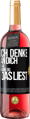 29,95 € Kostenloser Versand | Roséwein ROSÉ Ausgabe Ich denke an dich. Egal, wann du das liest Schwarzes Etikett. Anpassbares Etikett Junger Wein Ernte 2023 Tempranillo